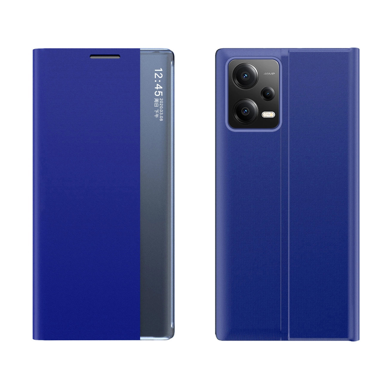 New Sleep Case for Xiaomi Redmi Note 12 Pro+ cover with flip stand blue_0
