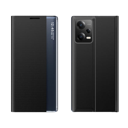 New Sleep Case Cover for Xiaomi Redmi Note 12 5G / Poco X5 5G Cover with Flip Stand Black_0