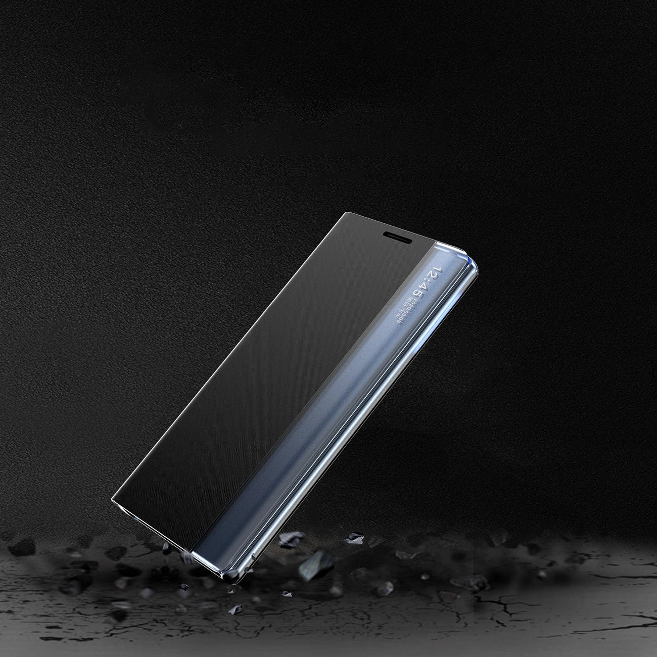 New Sleep Case for Samsung Galaxy A24 4G cover with flip stand blue_2