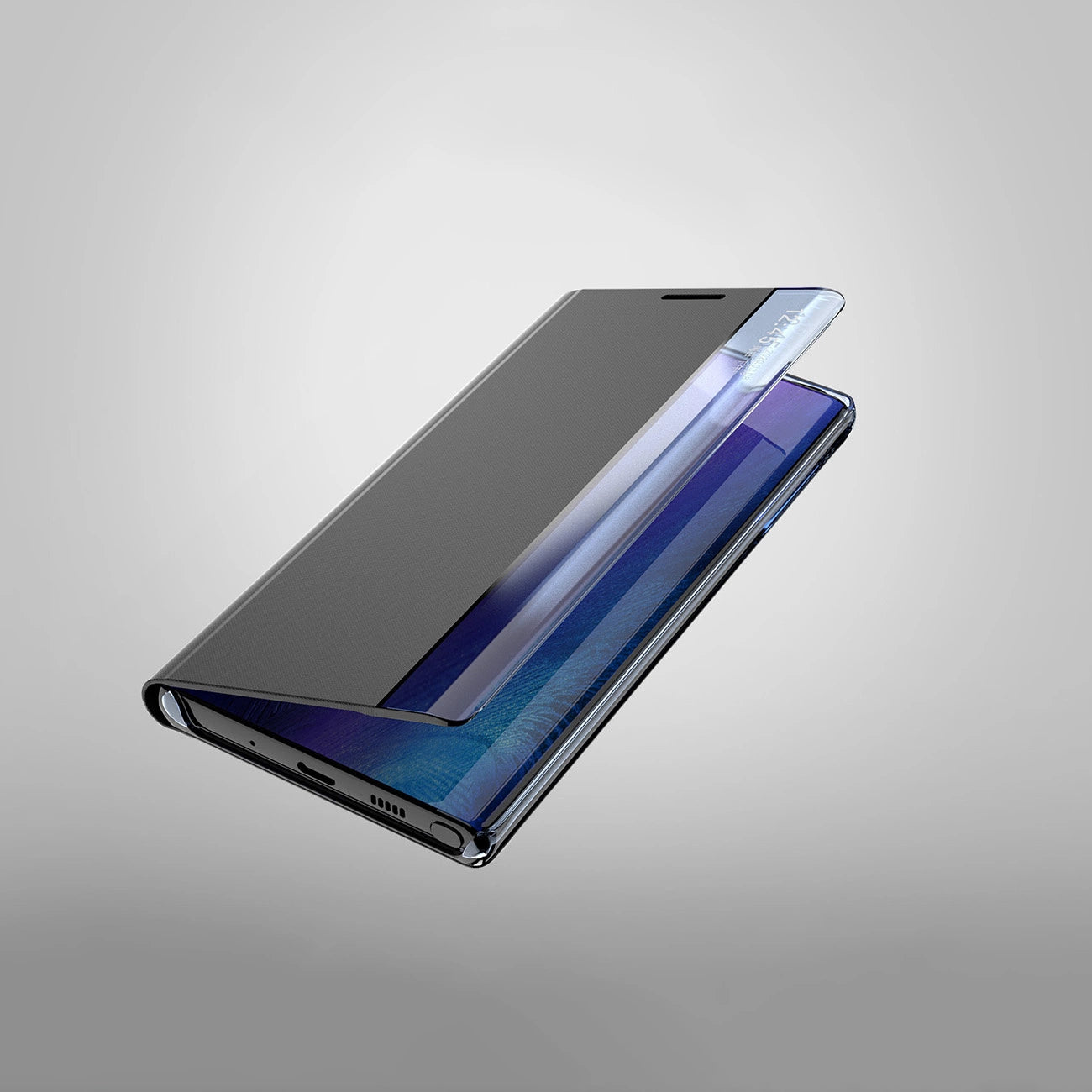 New Sleep Case for Samsung Galaxy A24 4G cover with flip stand blue_3