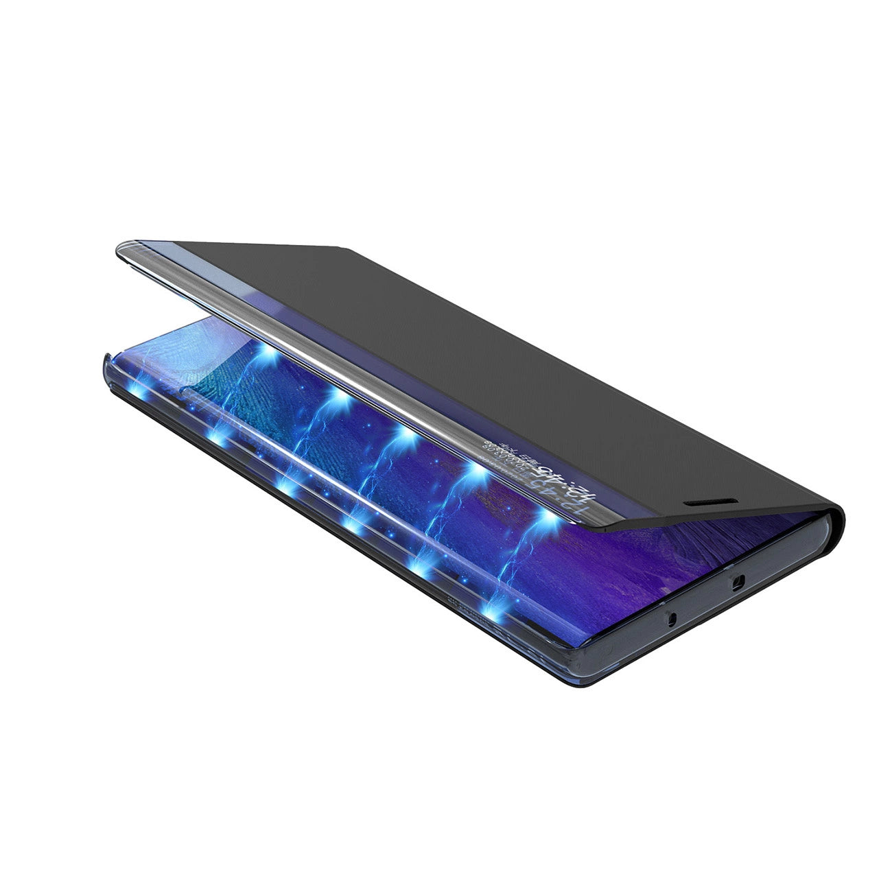 New Sleep Case for Samsung Galaxy A24 4G cover with flip stand blue_5
