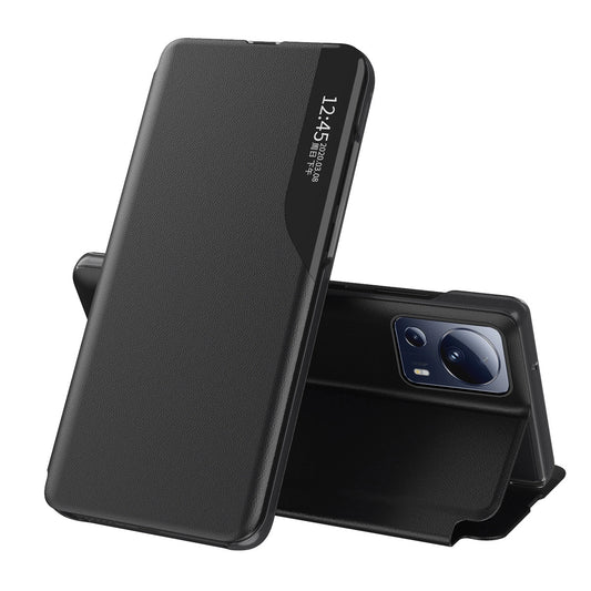Eco Leather View Case case for Xiaomi 13 Lite with a flip stand black_0