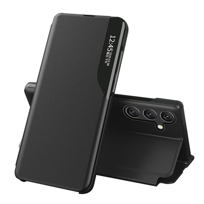Eco Leather View Case cover for Samsung Galaxy A24 4G with a flip stand black_2