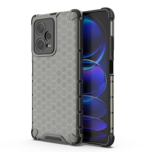 Honeycomb case for Xiaomi Redmi Note 12 Pro+ armored hybrid cover black_0