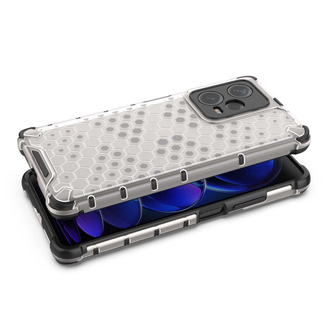 Honeycomb case for Xiaomi Redmi Note 12 Pro+ armored hybrid cover black_4