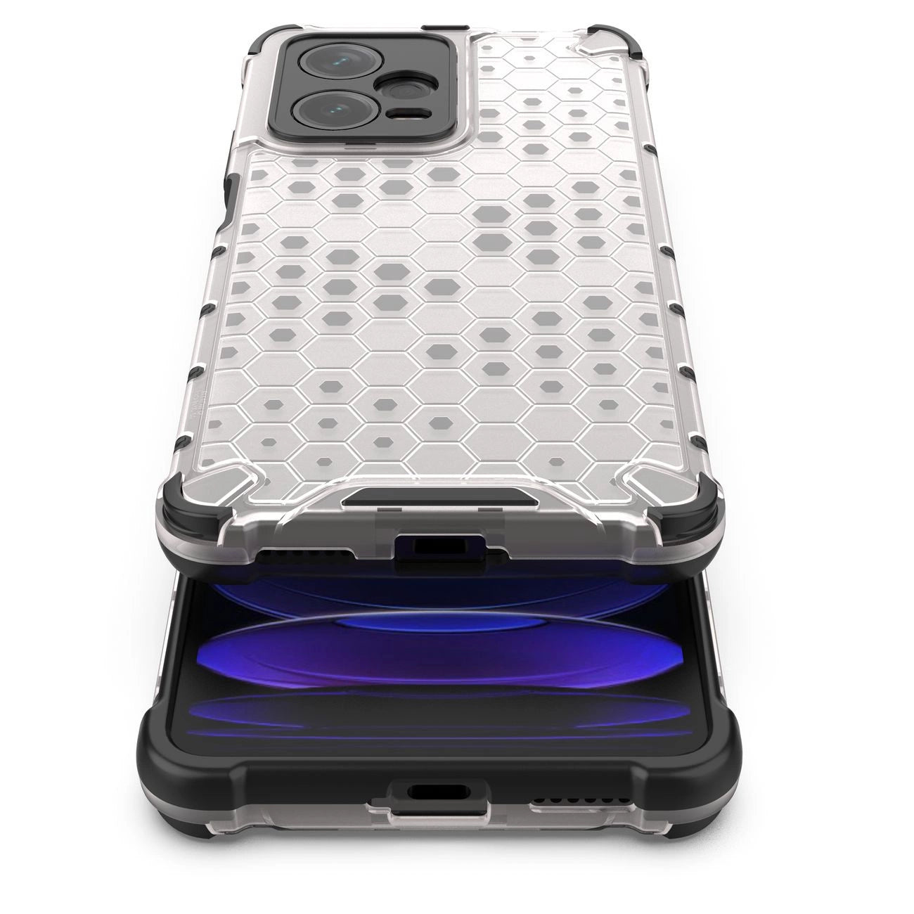 Honeycomb case for Xiaomi Redmi Note 12 Pro+ armored hybrid cover black_10