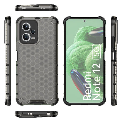 Honeycomb case for Xiaomi Redmi Note 12 5G / Poco X5 5G armored hybrid cover black_1