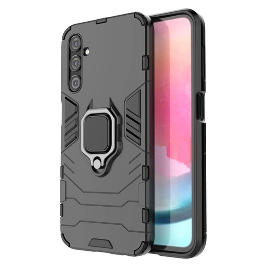 Ring Armor case for Samsung Galaxy A24 4G armored cover magnetic holder ring black_0