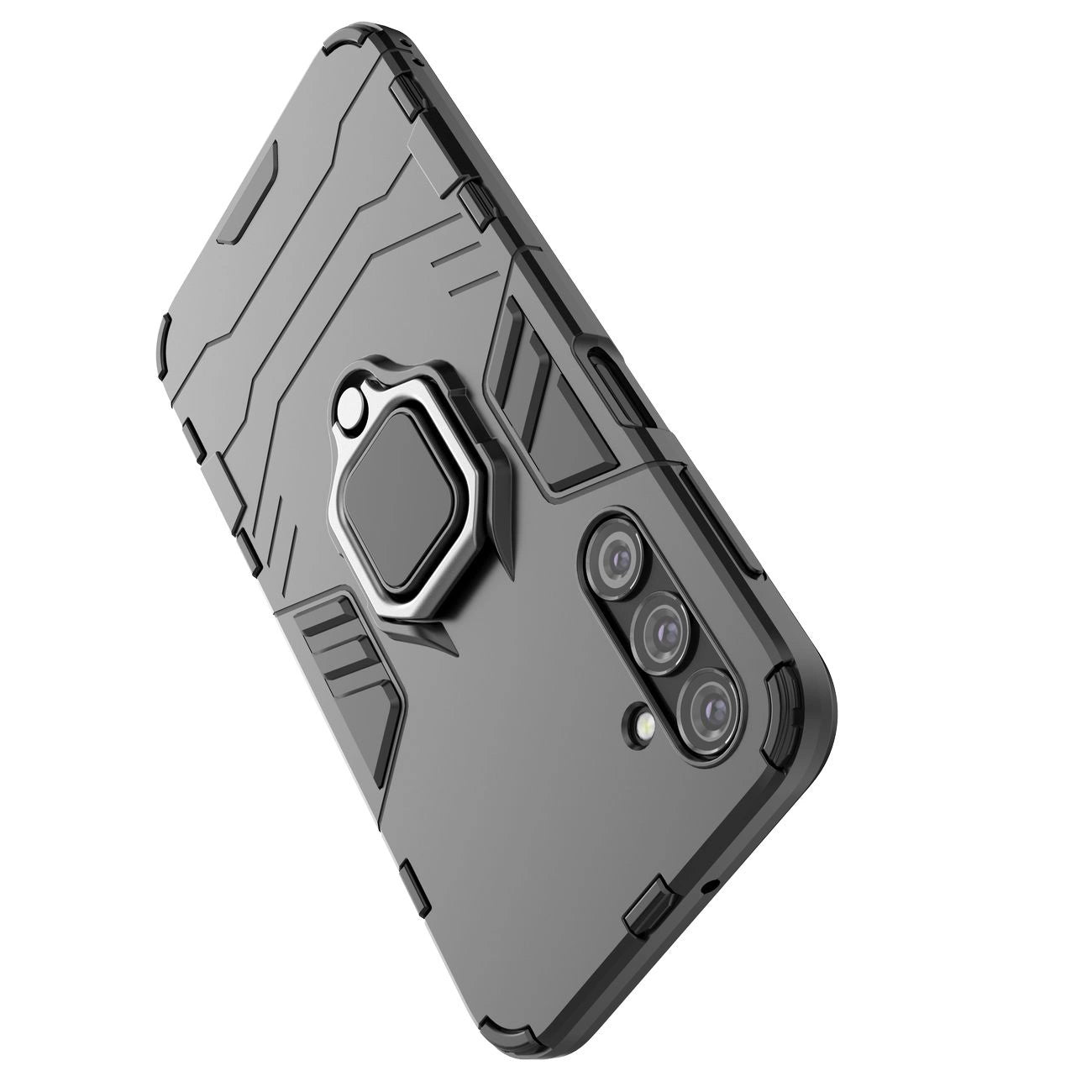 Ring Armor case for Samsung Galaxy A24 4G armored cover magnetic holder ring black_13