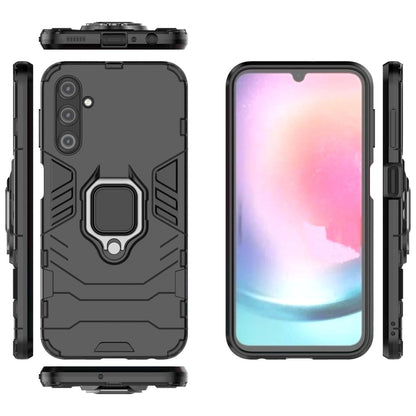Ring Armor case for Samsung Galaxy A24 4G armored cover magnetic holder ring black_2