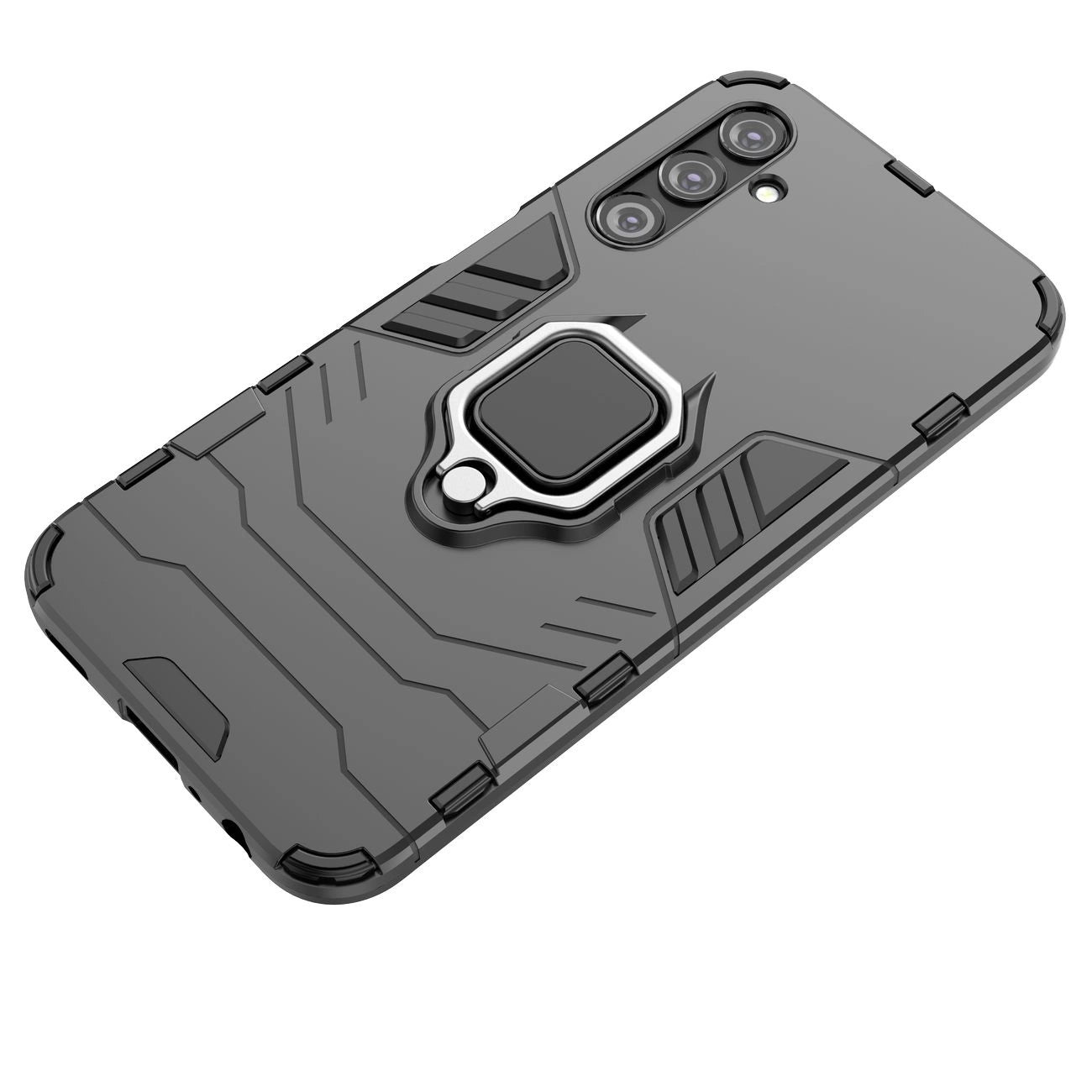 Ring Armor case for Samsung Galaxy A24 4G armored cover magnetic holder ring black_8