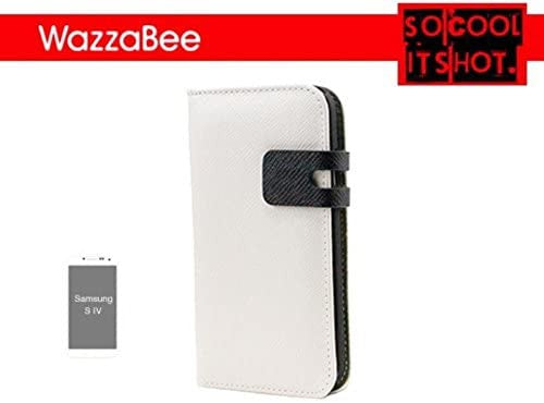 FUNDA WAZZABEE PARA SAMSUNG S IV POLIPIEL, MARCO INT. PLASTICO,CIERRE MAGNETICO,BLANCO (WB-S4-WP-WH)_0