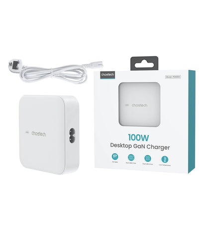 Choetech PD8008 100W GaN fast charger 2x USB-A / 2x USB-C - white_2