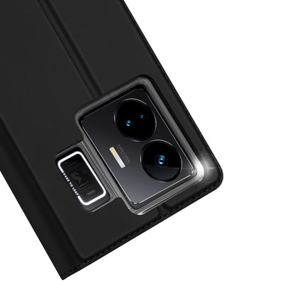 Dux Ducis Skin Pro Case For Realme GT Neo 5 / Realme GT3 Flip Cover Card Wallet Stand Black_2