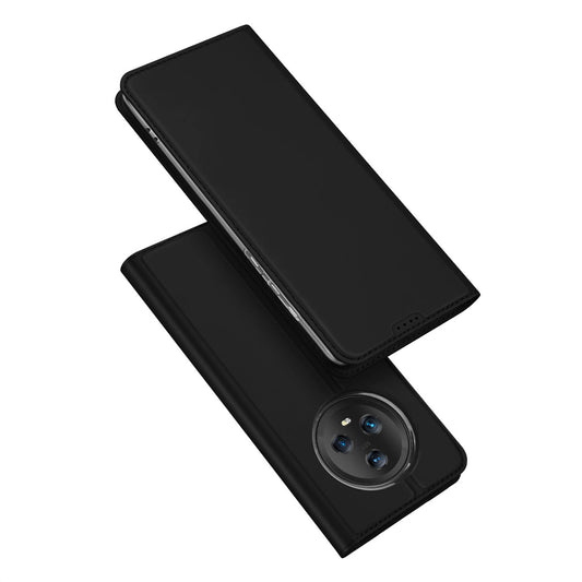 Dux Ducis Skin Pro case for Honor Magic5 flip cover card wallet stand black_0