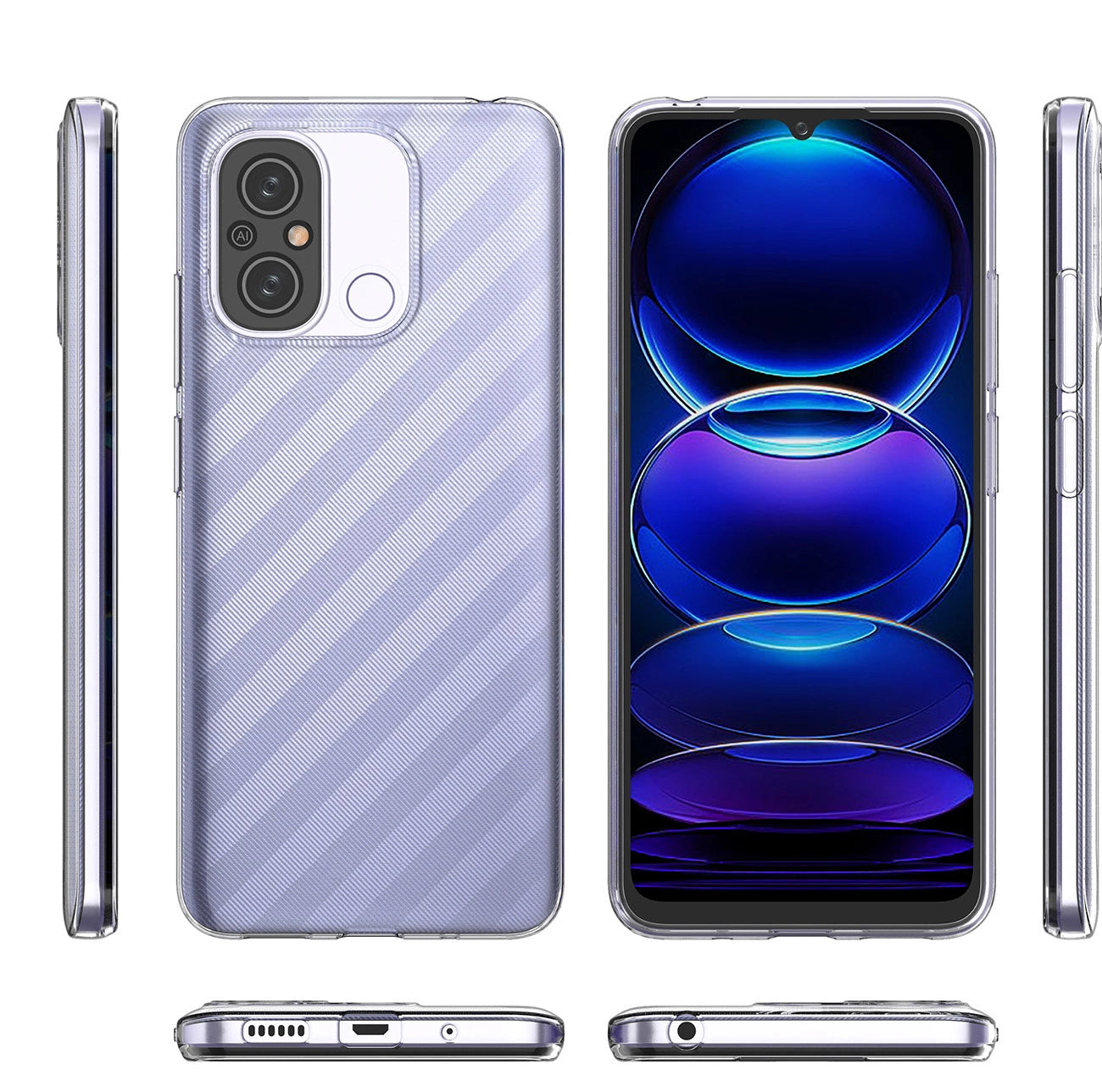 Ultra Clear 0.5mm Case for Xiaomi Redmi 11A / Poco C55 / Redmi 12C Thin Cover Transparent_2