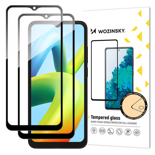 Wozinsky Full Glue Tempered Glass 2x Tempered Glass For Xiaomi Redmi A2 / Redmi A1 9H Full Screen Full Cover With Black Frame_0