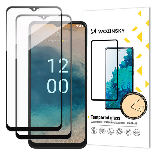 Wozinsky Full Glue Tempered Glass 2x Tempered Glass For Nokia G22 9H Full Screen Full Cover With Black Frame_0