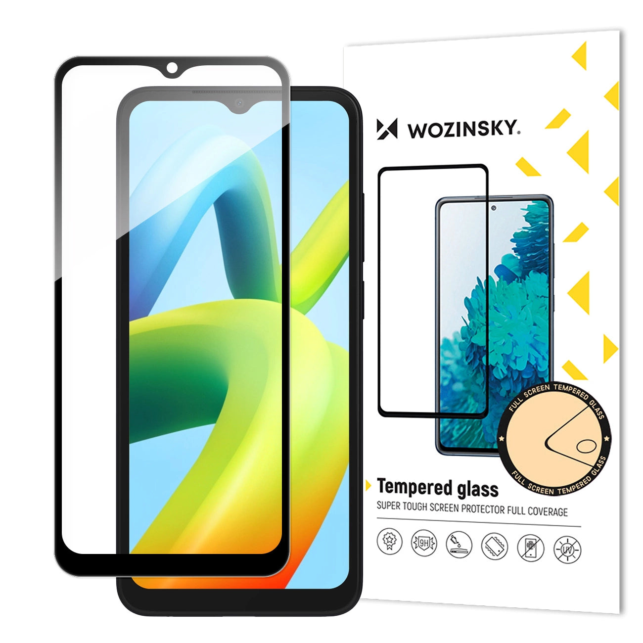 Wozinsky Full Glue Tempered Glass Tempered Glass For Xiaomi Redmi A2 / Redmi A1 9H Full Screen Cover With Black Frame_0