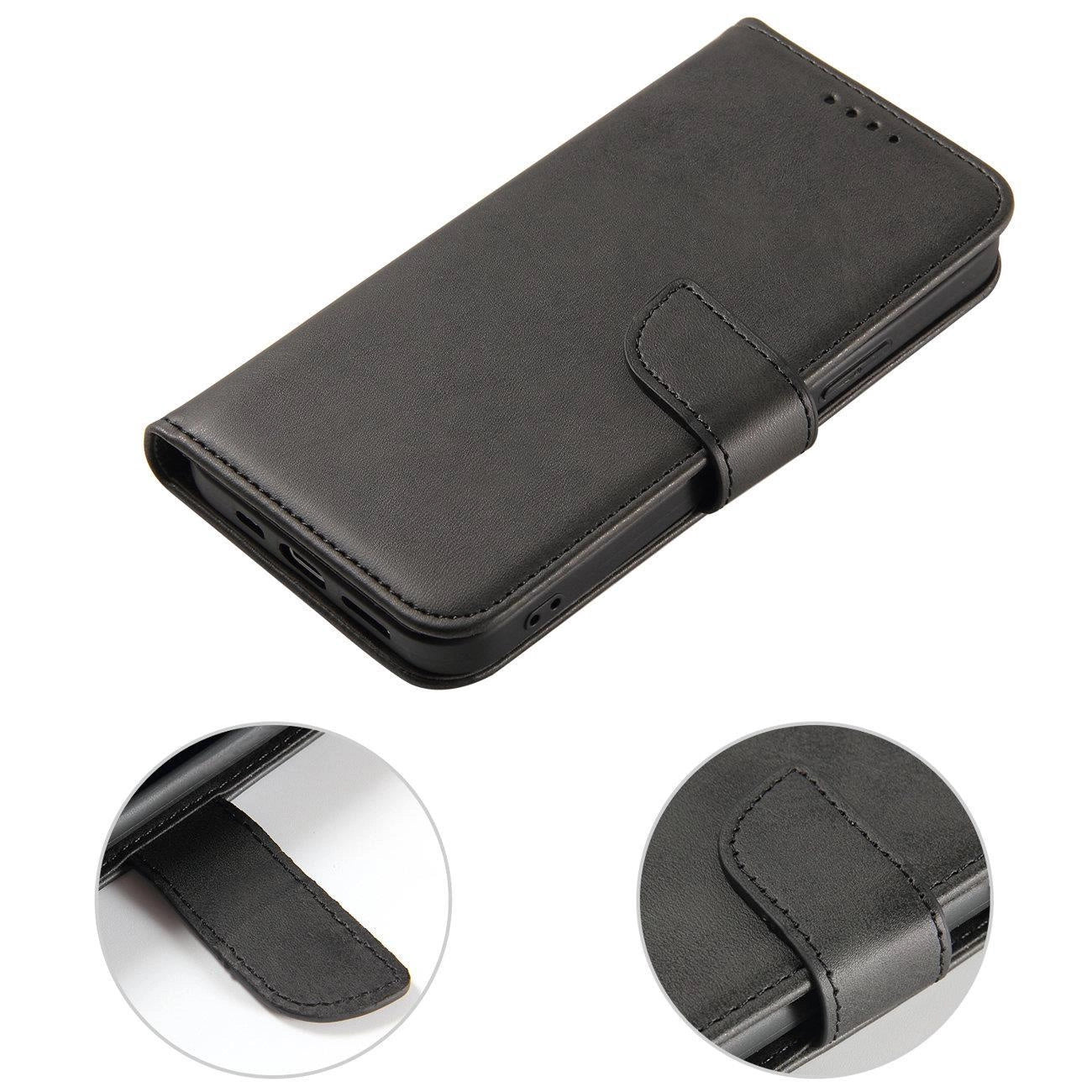 Magnet Case case for Vivo Y16 / Vivo Y02s flip cover wallet stand black_1