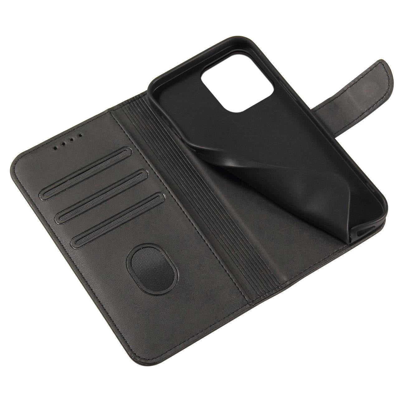 Magnet Case case for Vivo Y16 / Vivo Y02s flip cover wallet stand black_5