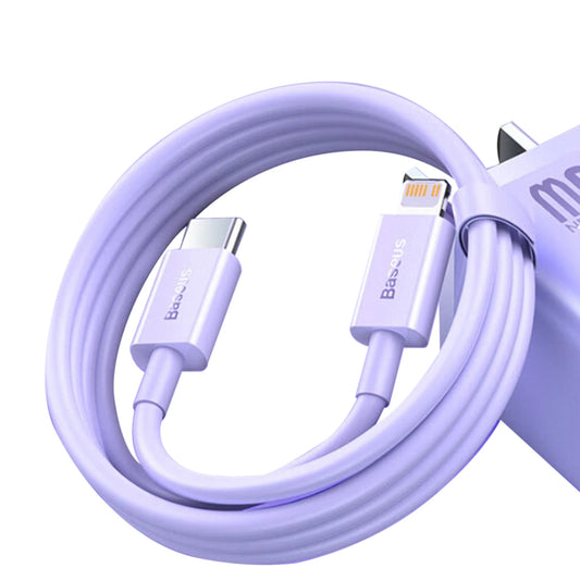 USB-C fast charging / data transfer cable - Lightning PD 20W 1m Baseus Superior Series - purple_0