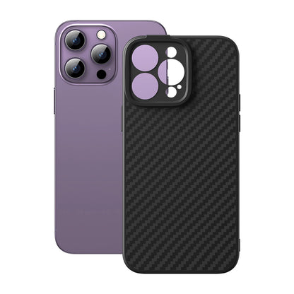 Armored case for iPhone 14 Pro compatible with MagSafe Baseus Synthetic Fiber tempered glass - black_2