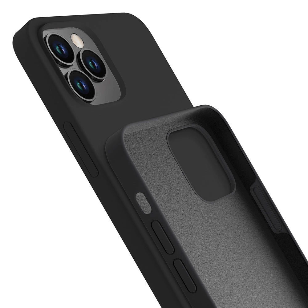 3mk Silicone Case for iPhone 12 Pro Max - black_3