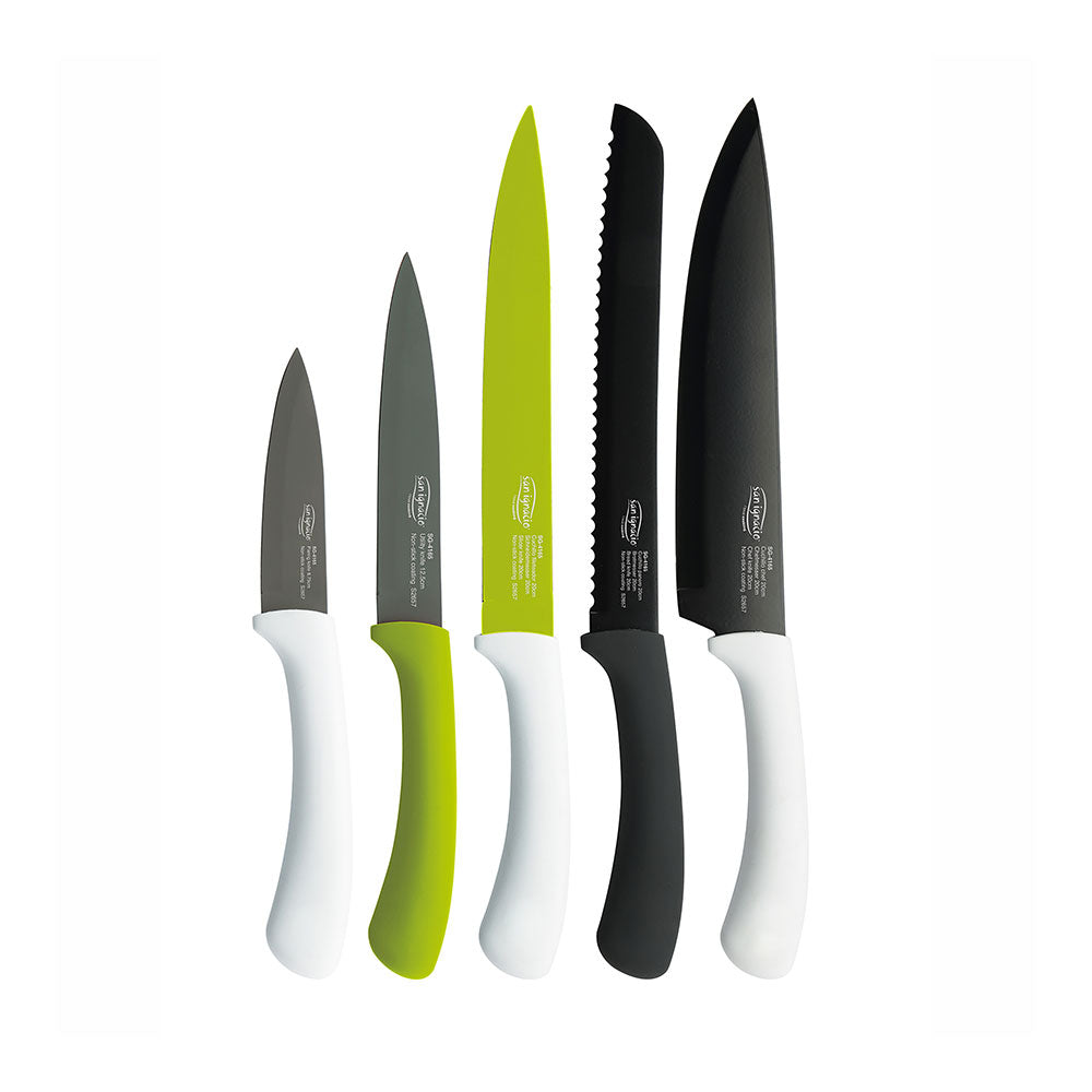 Kit 5 facas de inox green sg4165 san ignacio_0