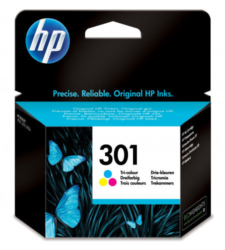 HP 301 Tri-color Original Ink Cartridge cartucho de tinta 1 pieza(s) Rendimiento estándar Cian, Magenta, Amarillo_1