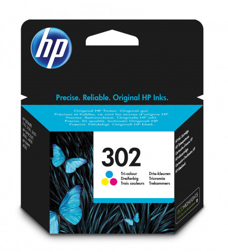 HP 302 Tri-color Original Ink Cartridge cartucho de tinta 1 pieza(s) Rendimiento estándar Cian, Magenta, Amarillo_0