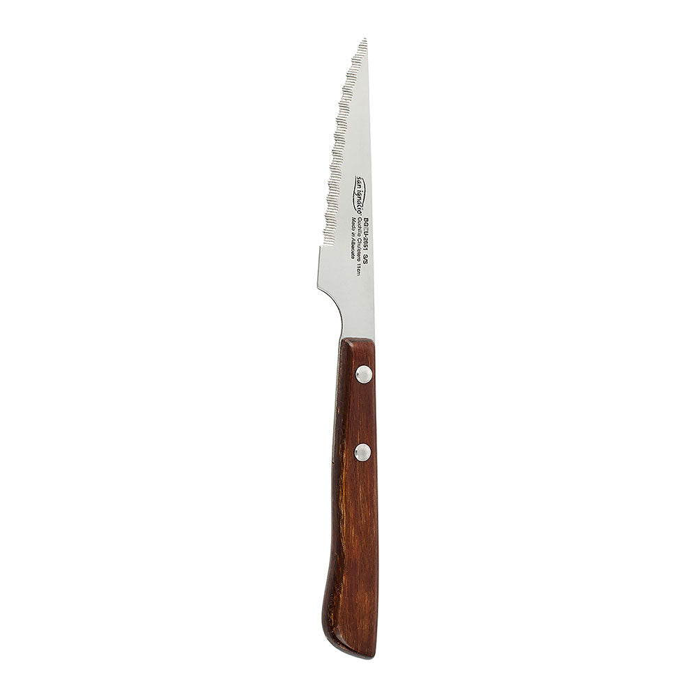 Faca costeletas 11cm inox cabo de madeira alcaraz bgeu-2651 san ignacio_0