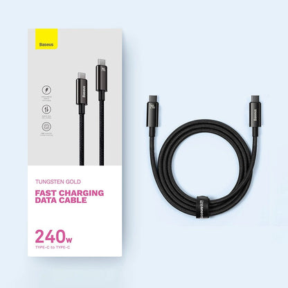 USB-C to USB-C cable Baseus Tungsten Gold 240W 3m (black)_10