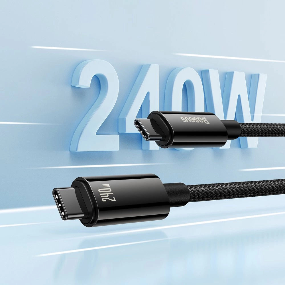 USB-C to USB-C cable Baseus Tungsten Gold 240W 3m (black)_19