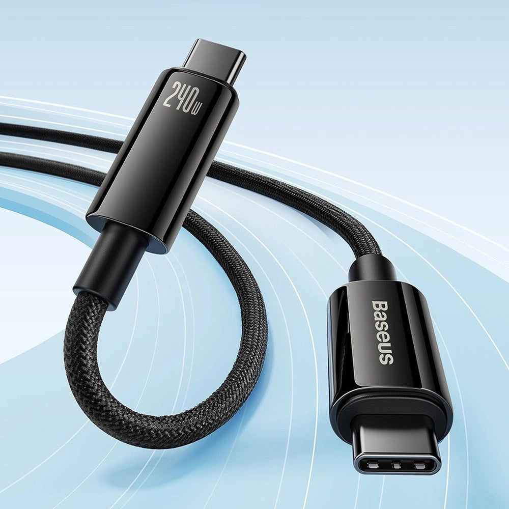 USB-C to USB-C cable Baseus Tungsten Gold 240W 3m (black)_8