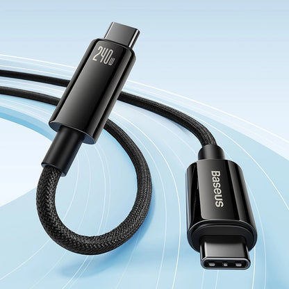 USB-C to USB-C cable Baseus Tungsten Gold 240W 3m (black)_8