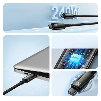 USB-C to USB-C cable Baseus Tungsten Gold 240W 3m (black)_16
