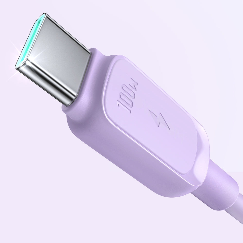 Joyroom Multi-Color Series A14 USB-C / USB-C 100W Cable 1.2m - Purple_9