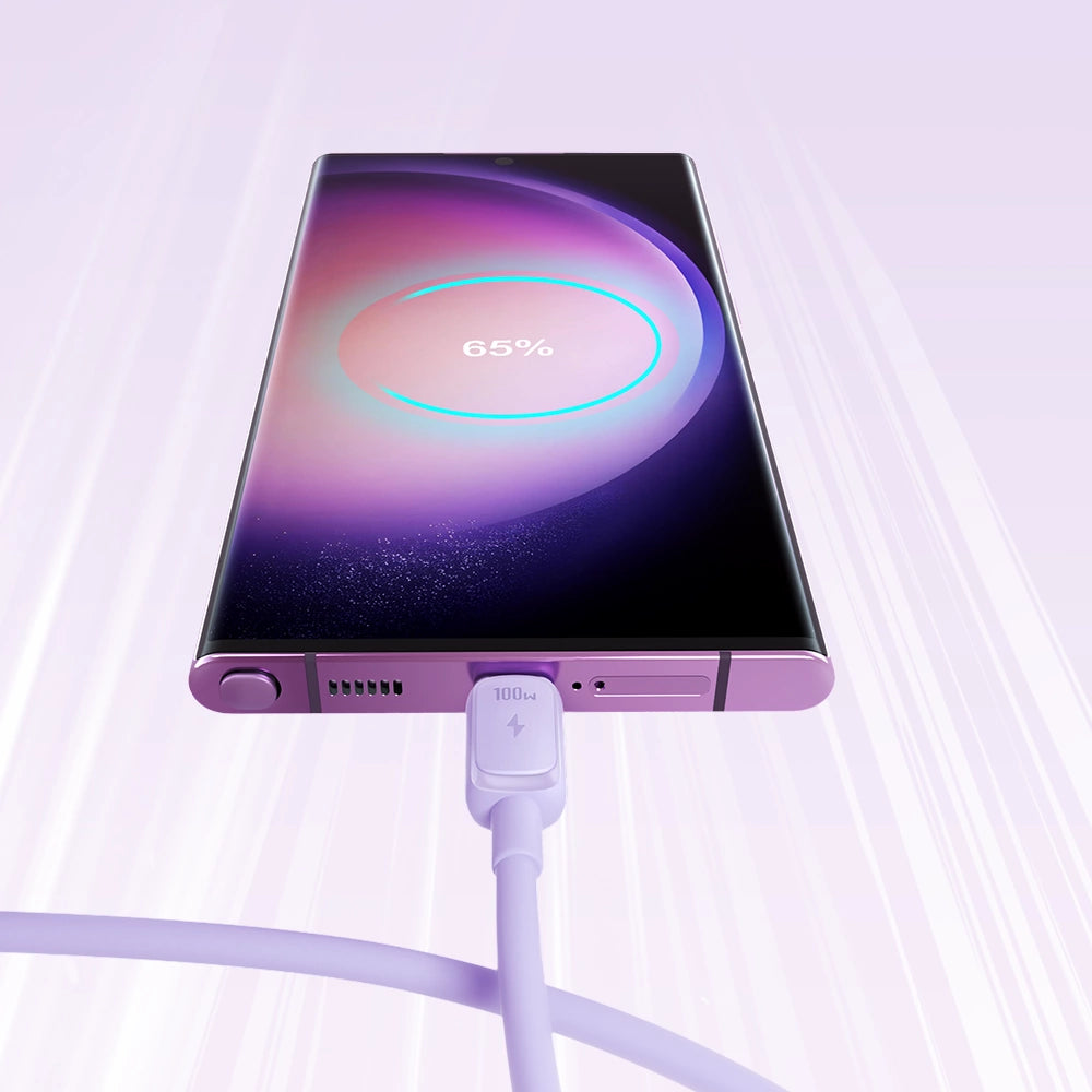 Joyroom Multi-Color Series A14 USB-C / USB-C 100W Cable 1.2m - Purple_12