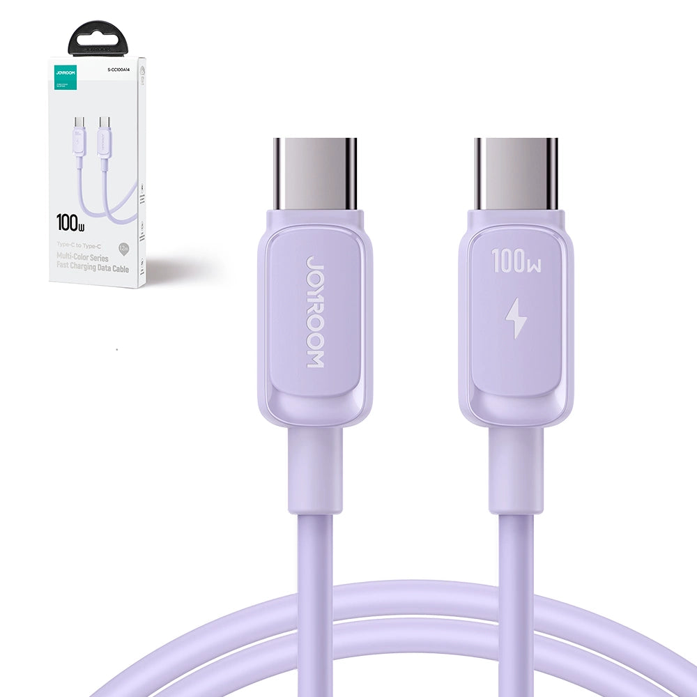 Joyroom Multi-Color Series A14 USB-C / USB-C 100W Cable 1.2m - Purple_1