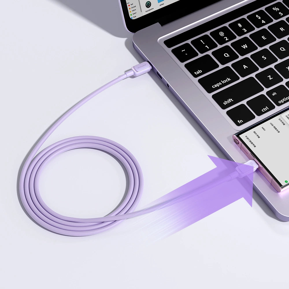 Joyroom Multi-Color Series A14 USB-C / USB-C 100W Cable 1.2m - Purple_7