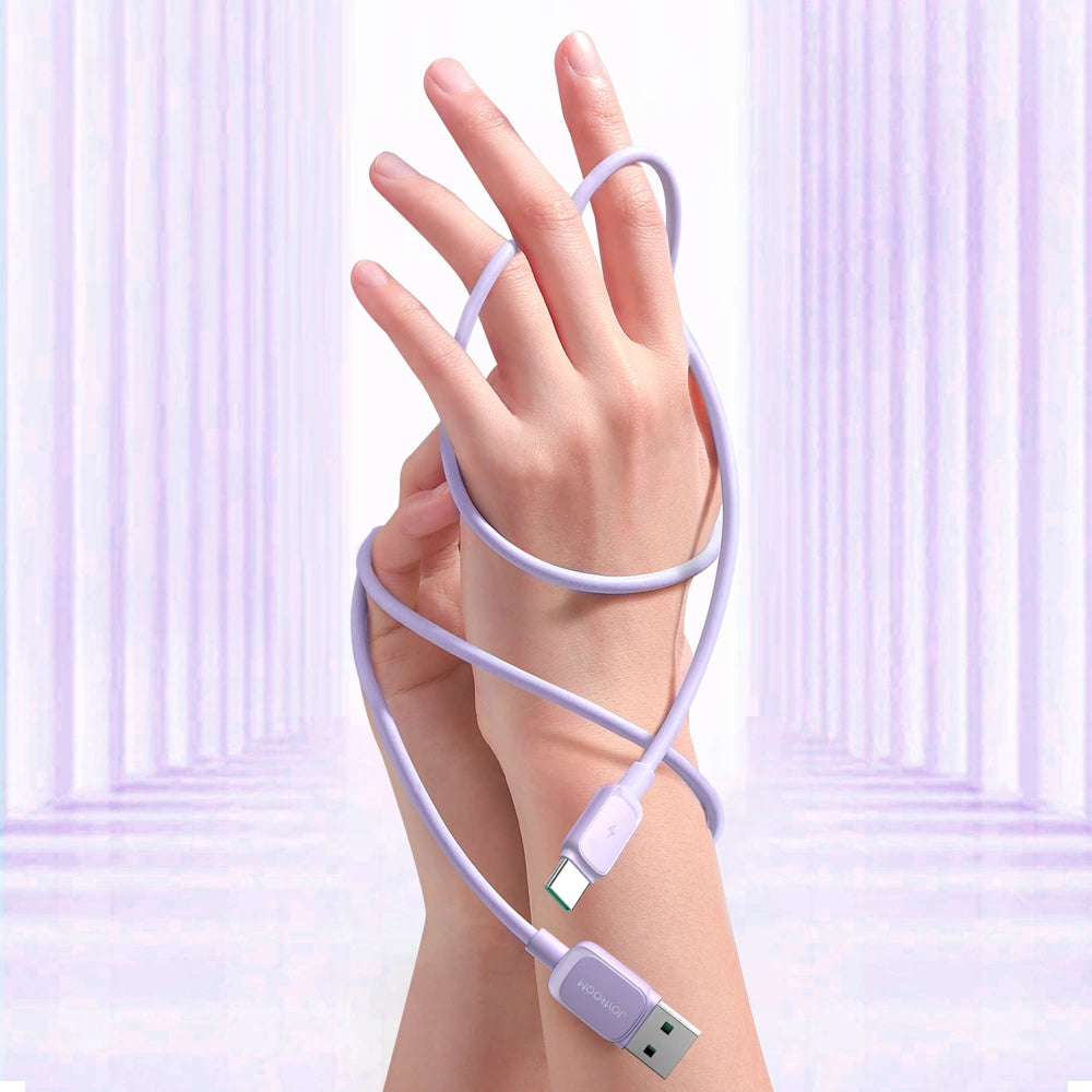 Joyroom Multi-Color Series A14 USB-A / USB-C 3A Cable 1.2m - Purple_11