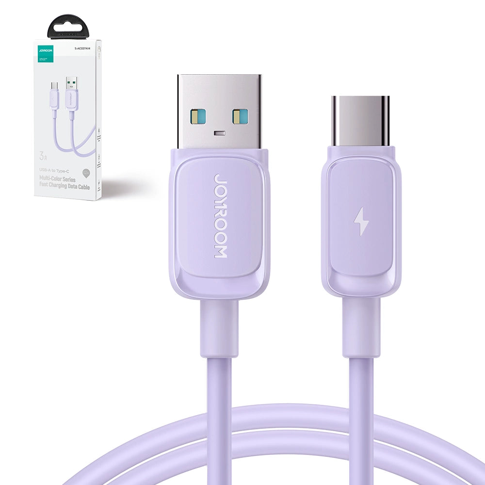 Joyroom Multi-Color Series A14 USB-A / USB-C 3A Cable 1.2m - Purple_2