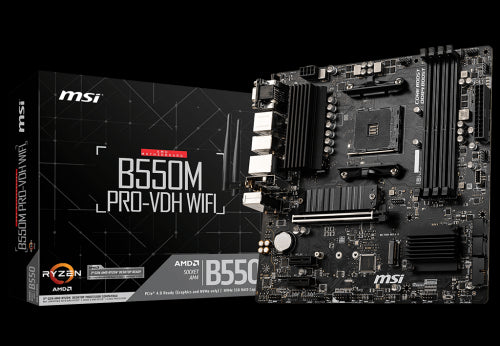 MSI B550M PRO-VDH WIFI placa base AMD B550 Zócalo AM4 micro ATX_0