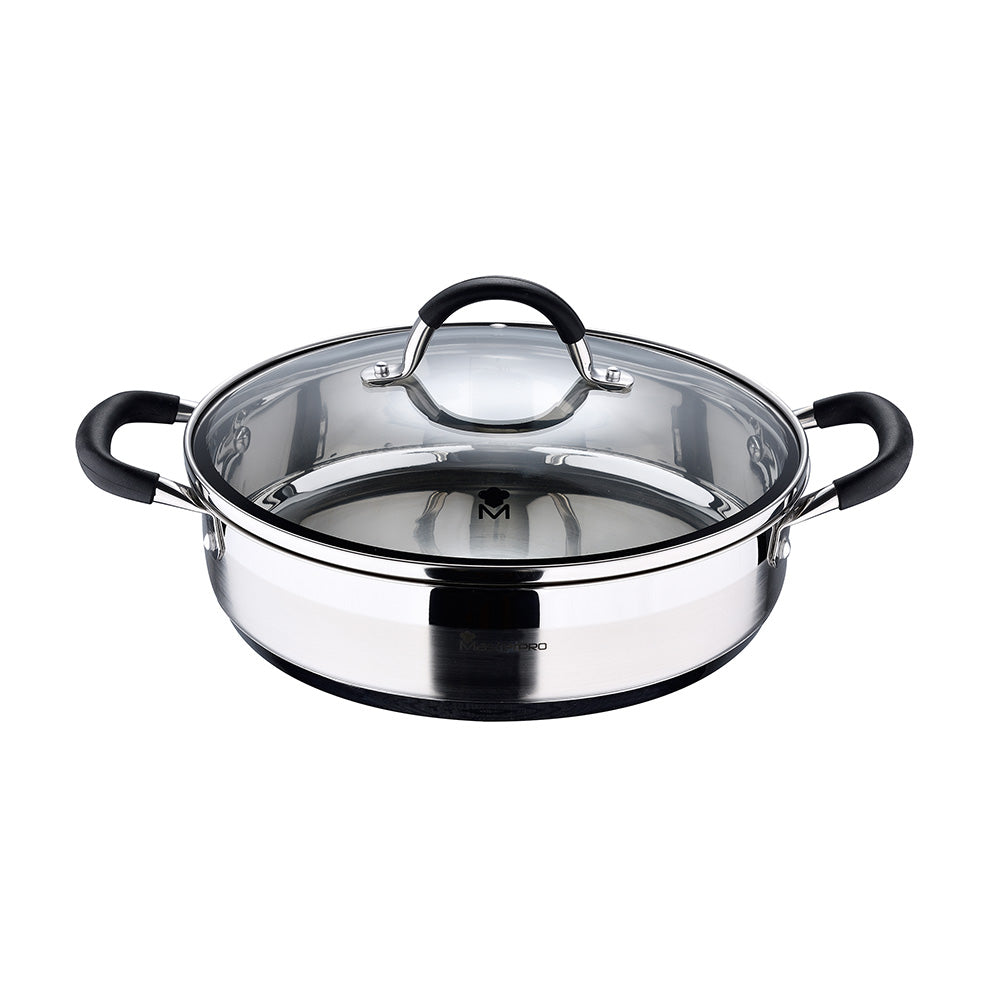 Tacho Ã¸28x7,5cm 3,8l inox com tampa foodies bgmp-1503-bk masterpro_0