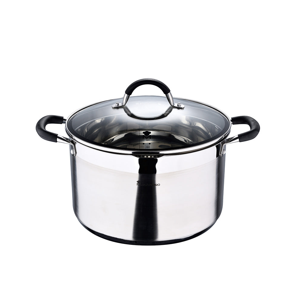 Panela Ã¸28x16,5cm 9,5l inox com tampa foodies bgmp-1506-bk masterpro_0
