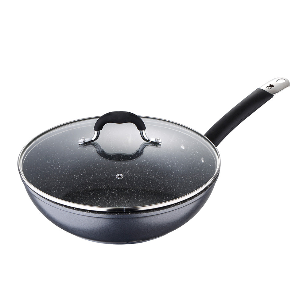Wok Ã¸28x8,0cm com tampa alumÃ­nio forjado home edition bgmp-3289-bk masterpro_0