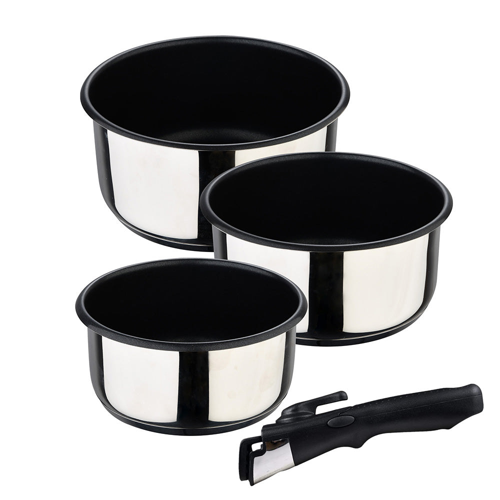 Kit 3 caÃ§arola (Ã¸16x8cm/Ã¸18x9cm/Ã¸20x10cm) em inoxidavel click & cook bergner_0