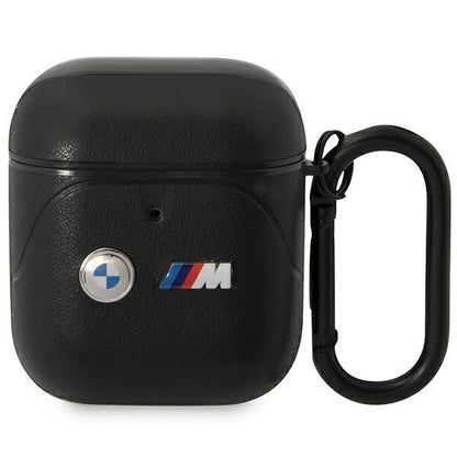 BMW BMA222PVTK AirPods 1/2 cover black/black Leather Curved Line_0