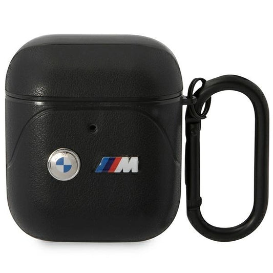 BMW BMA222PVTK AirPods 1/2 cover black/black Leather Curved Line_0